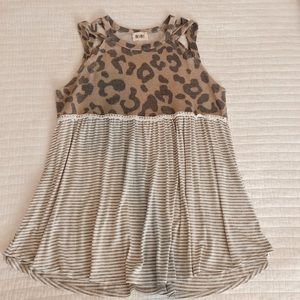 BiBi Leopard/stripe top